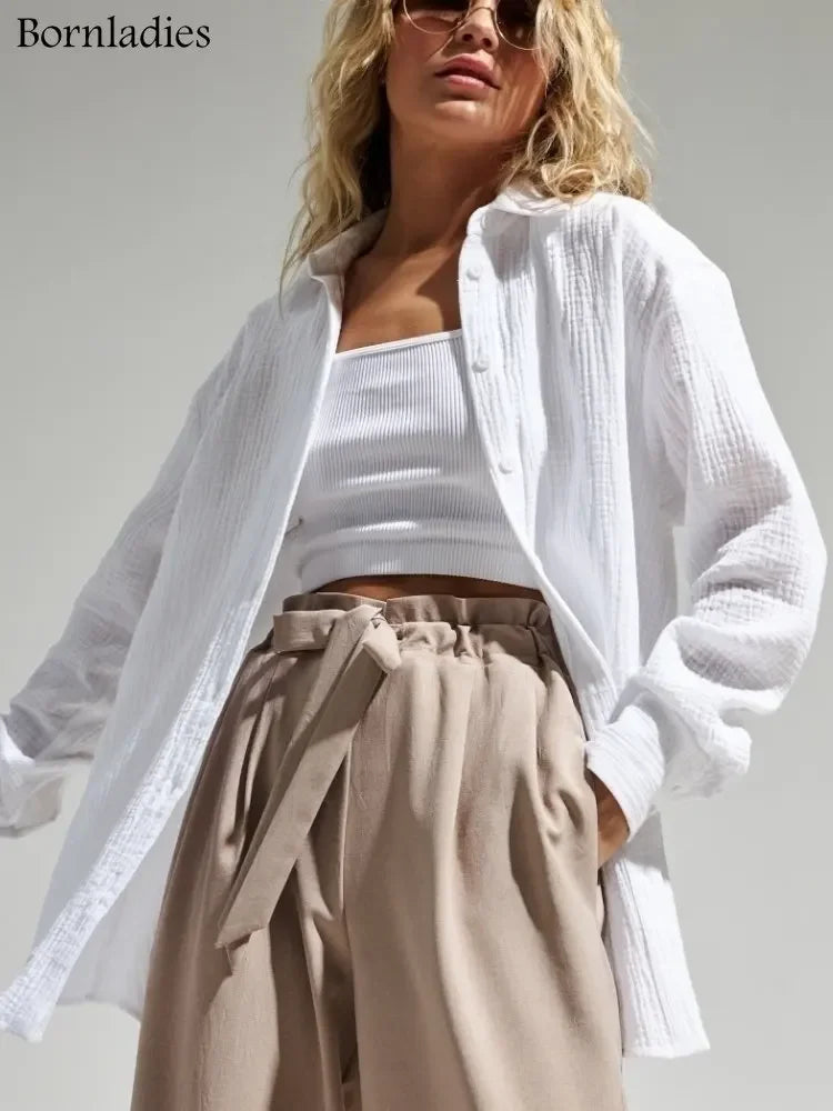 LuxeLinen Blouse - InDemandFinds