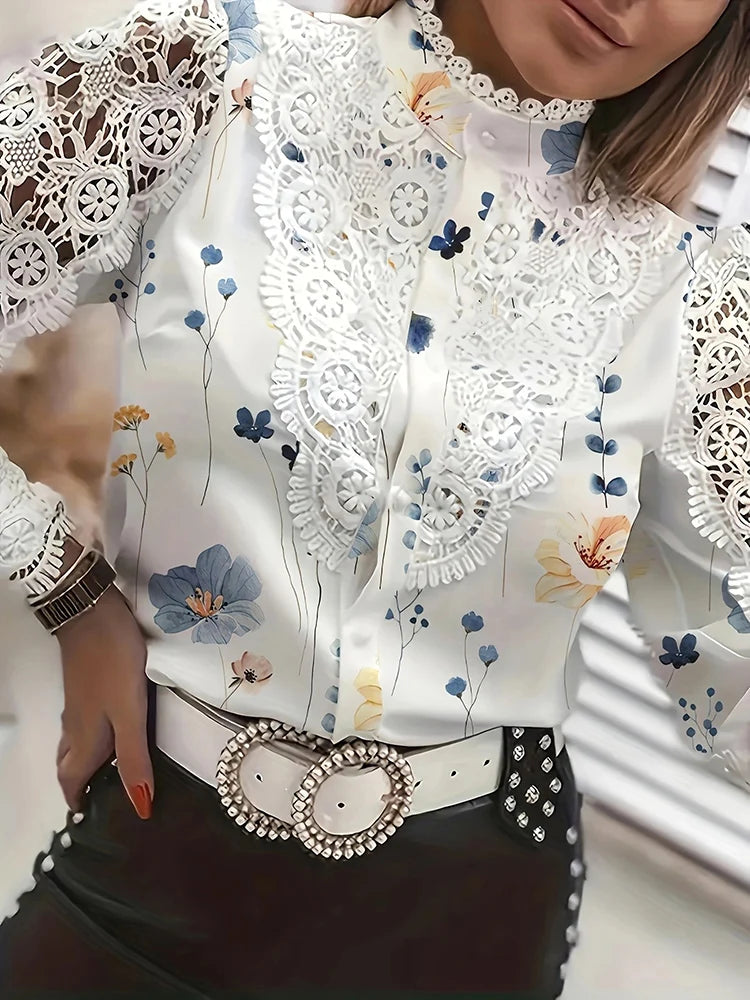 Lace Elegance Blouse - InDemandFinds