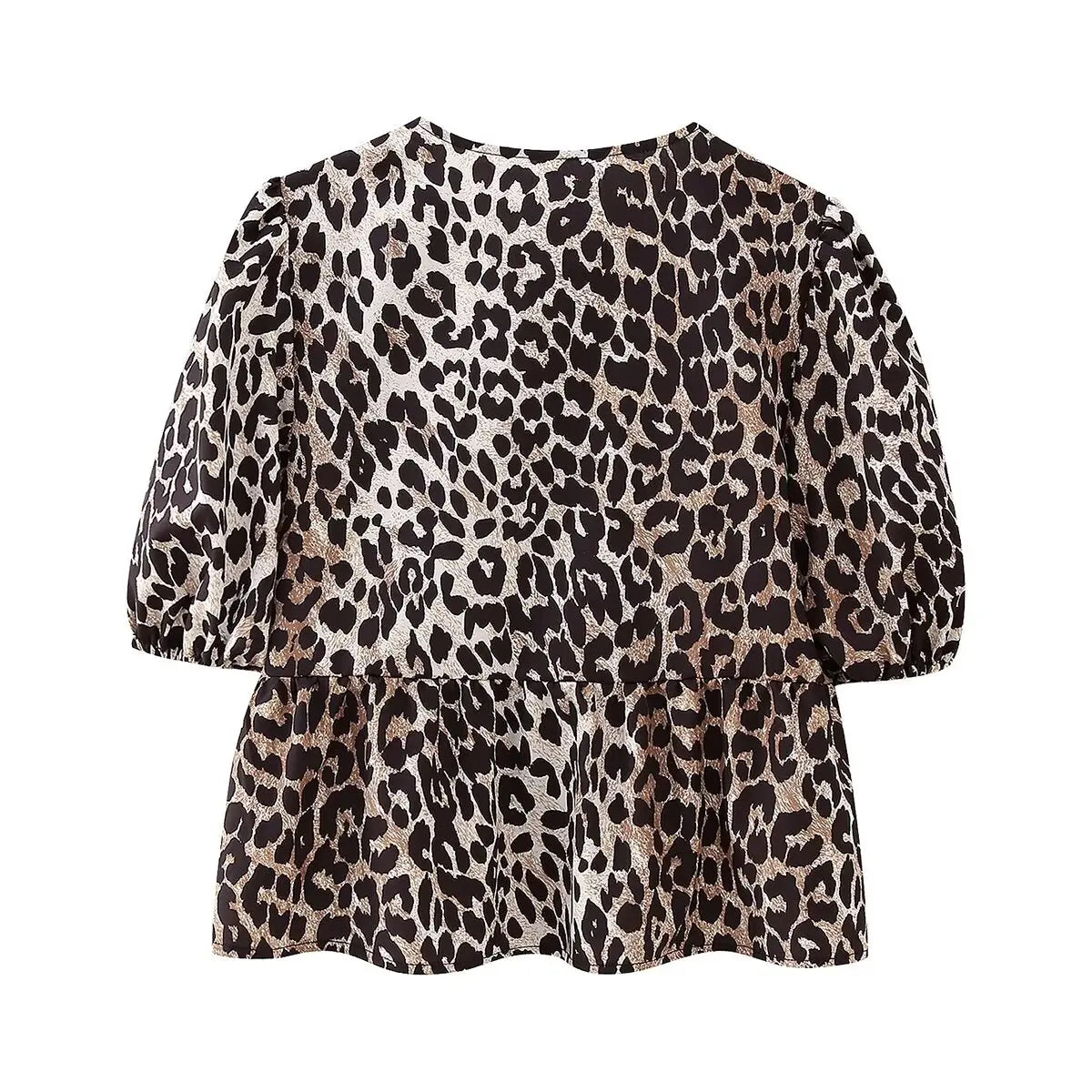 Lace-Up Leopard Summer Top - InDemandFinds