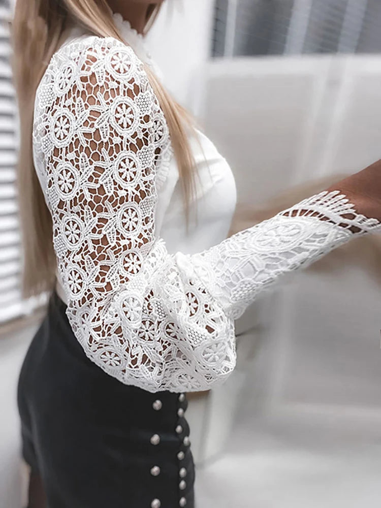 Lace Elegance Blouse - InDemandFinds