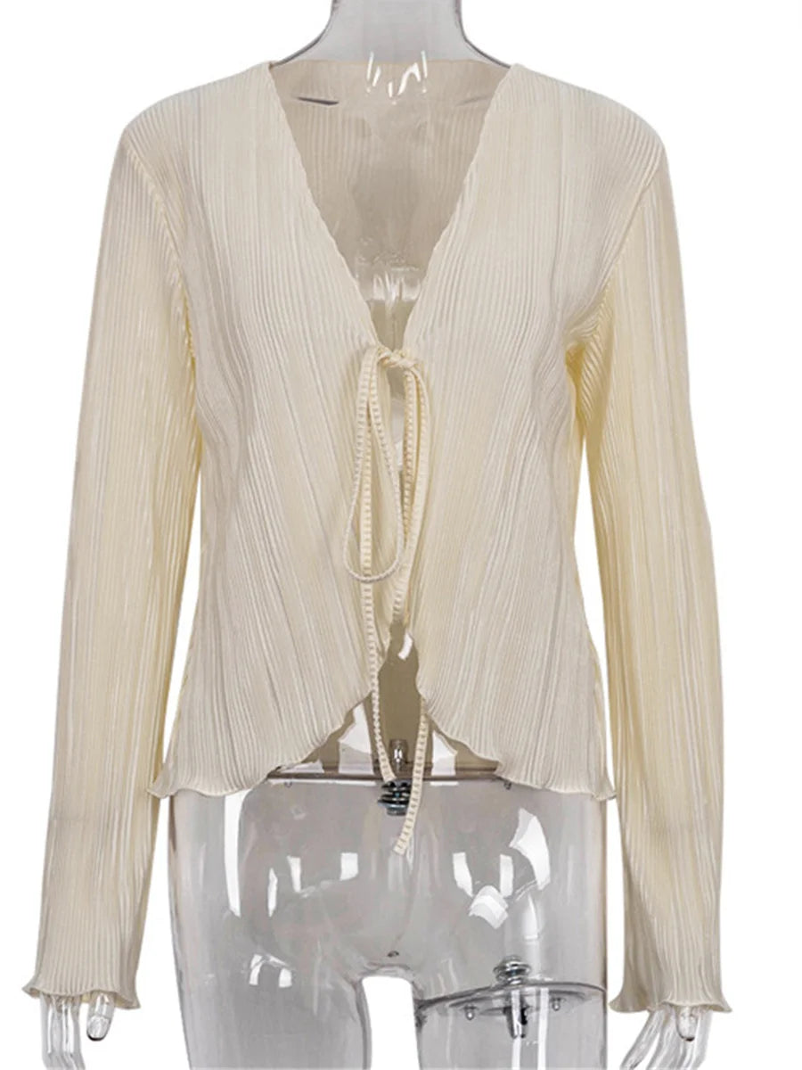 Versatile Tie-Up Cardigan - InDemandFinds