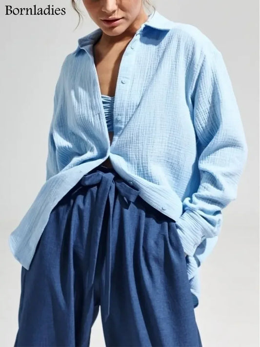 LuxeLinen Blouse - InDemandFinds