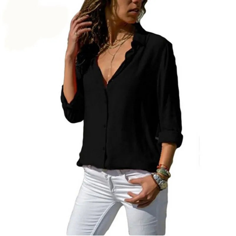 SereneEssence Casual Chic Blouse - InDemandFinds