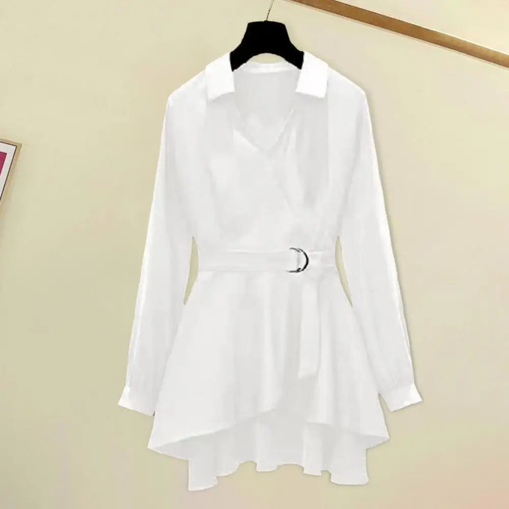 Tailored V-Neck Tunic - InDemandFinds
