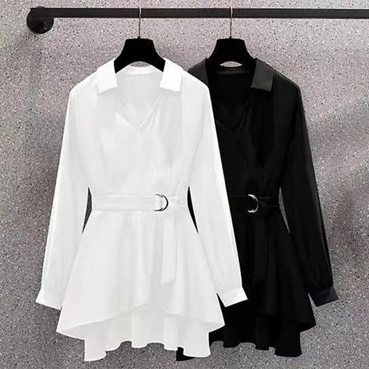Tailored V-Neck Tunic - InDemandFinds